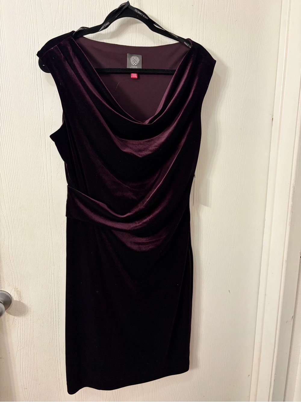 Vince Camuto Sleeveless Velvet Dress in Plum